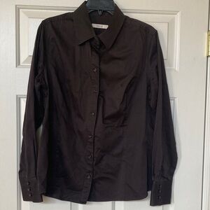 Merona Women's Dark Brown Button-Down Shirt